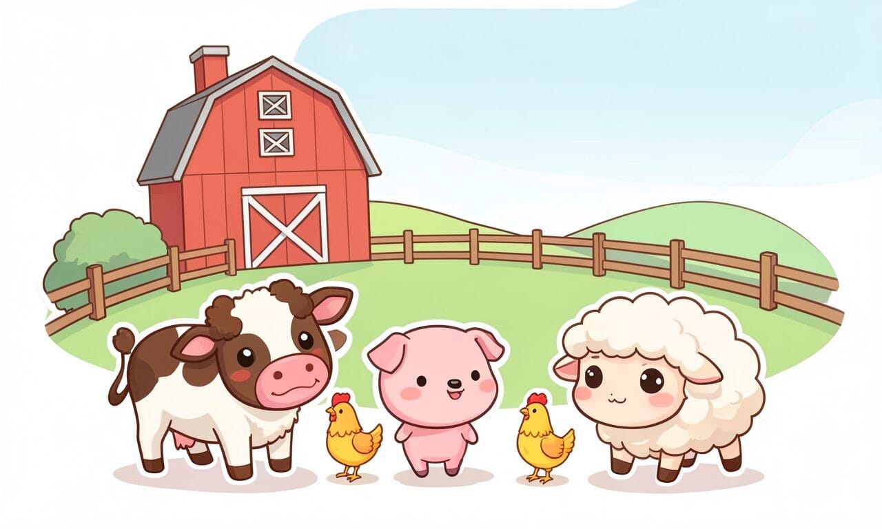 Memorama de Animales de la Granja para Imprimir (PDF Gratis)