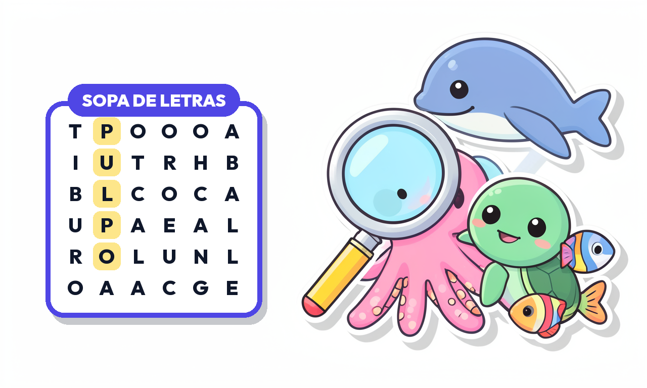 Sopa de Letras de Animales Marinos para Imprimir (PDF Gratis)