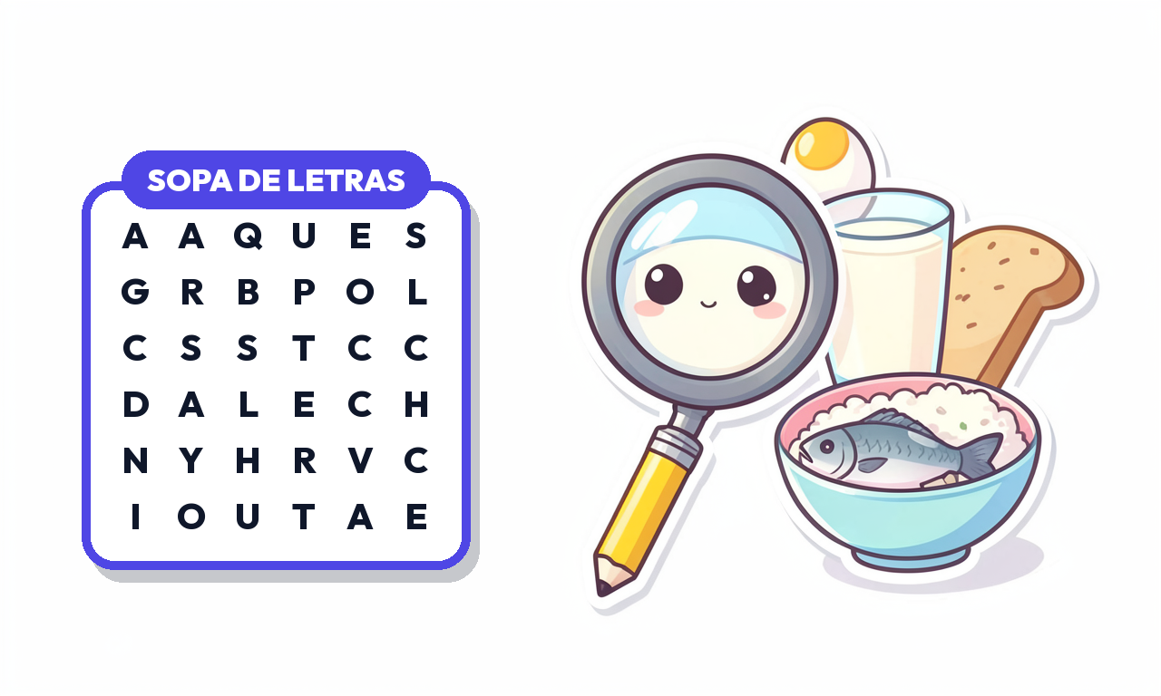 Sopa de Letras de Comida Sana para imprimir
