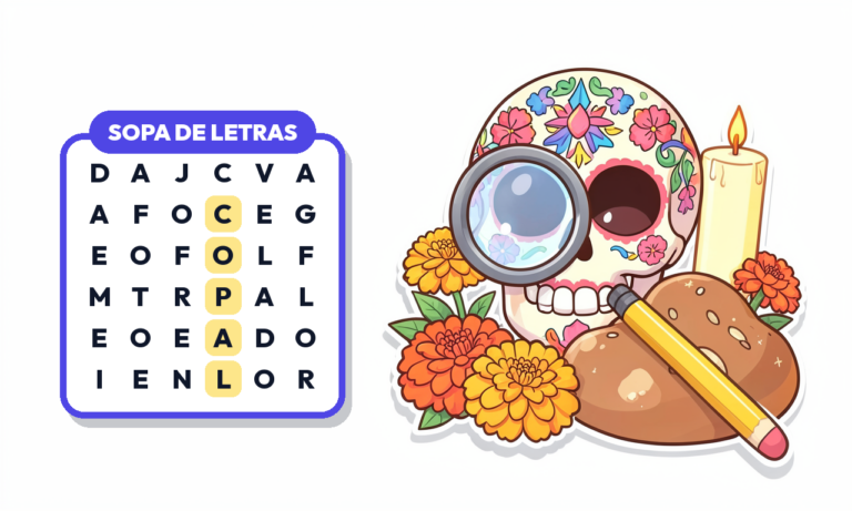 Sopa de Letras de Día de Muertos