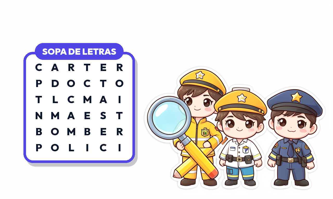 Sopa de Letras de Profesiones para imprimir